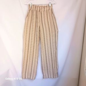 Love Tree Women's  Striped Linen Blend Pants Sz M